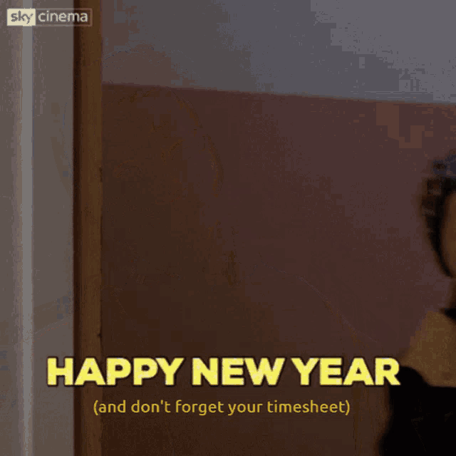 a picture of a boy with the words happy new year written on it