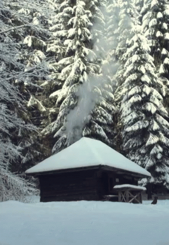 Snow House GIF - Snow House Chimney GIFs