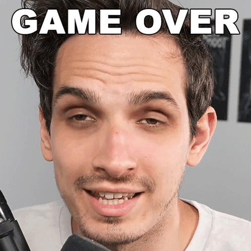 Game Over Nik Nocturnal GIF - Game Over Nik Nocturnal Its Over GIFs