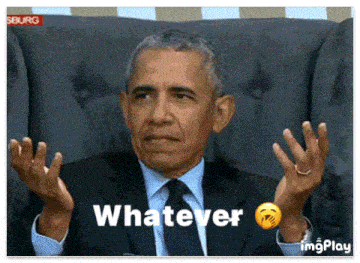 a man in a suit and tie is sitting in a chair with his hands in the air and the word whatever written below him