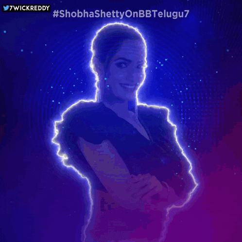 a poster for bigg boss telugu 7 showing a woman