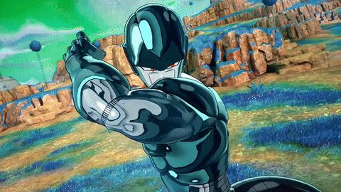 a cartoon character is standing in a field holding a gun in his hand