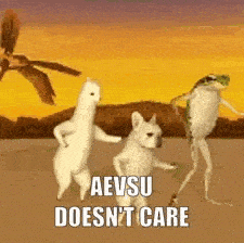 a frog , a dog , and a llama are dancing together in the desert .