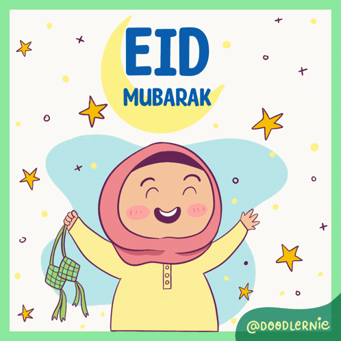 Eid Mubarak Doodlernie GIF - Eid Mubarak Doodlernie Happy Eid GIFs