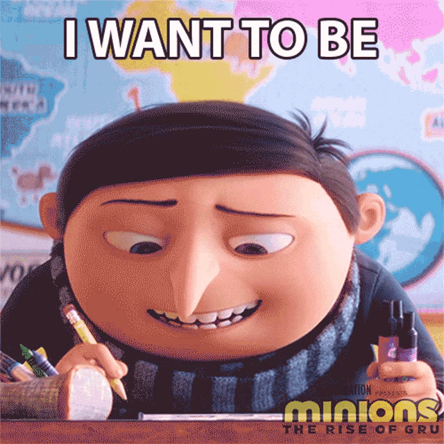 I Want To Be A Supervillain Gru GIF
