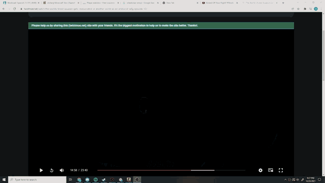 a computer screen shows a screenshot of a video with the words " nor will i allow you to have any glory " at the bottom