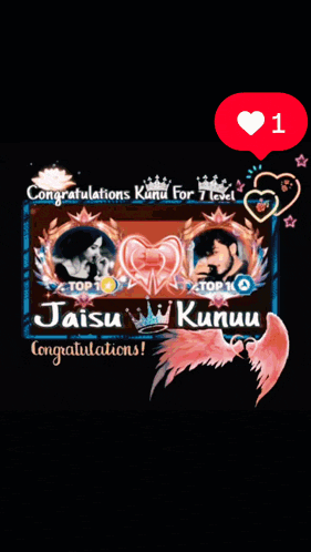 congratulations kuniu for 7 level jaisu kunuu congratulations
