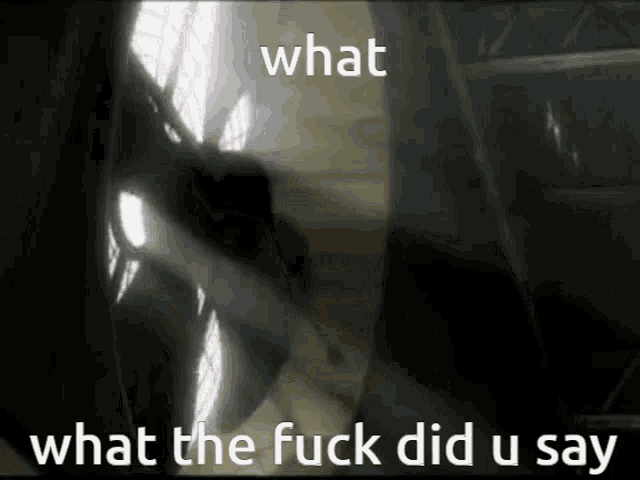 what the fuck did u say is written on a black background