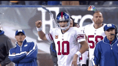 a new york giants football player wearing number 10