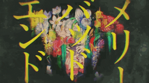 a painting of a person holding a bouquet of flowers .