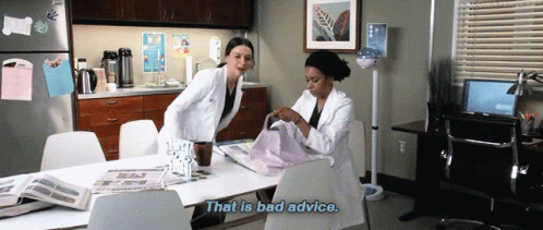 Greys Anatomy Amelia Shepherd GIF - Greys Anatomy Amelia Shepherd That Is Bad Advice GIFs