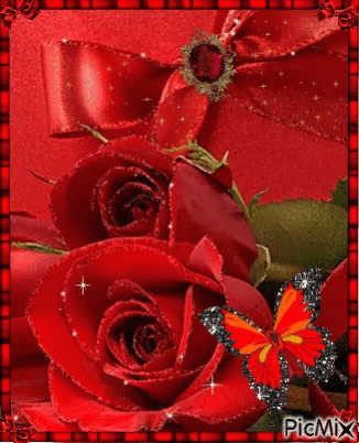 Flowers Red GIF - Flowers Red Glittery GIFs