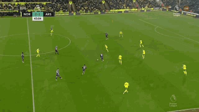 a soccer game between nor and ars is live