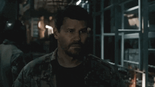 a man with a beard in a military uniform looks at the camera .