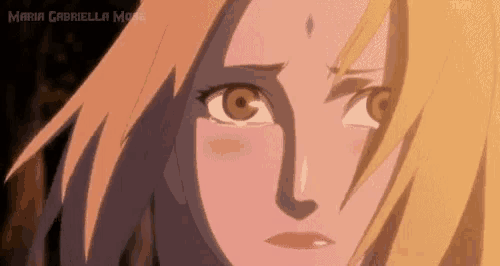 a close up of a woman 's face with maria gabriella mode written in the corner
