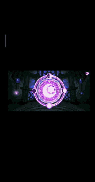a purple circle with a star and a crescent moon in it