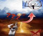 a basketball player with the number 87 on his jersey is shooting a basketball