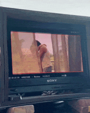 a sony monitor displays a scene from a movie