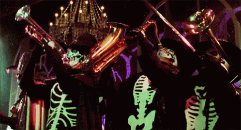 Halloween Skeleton Band GIF - Band Skeleton Skeleton Costume GIFs