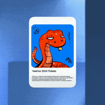 a poster for veecon 2024 tickets with a cartoon snake