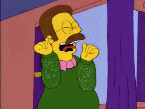 Ned Excited GIF - Ned Excited The Simpsons GIFs