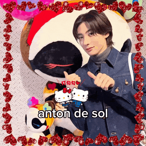 a picture of anton de sol with a hello kitty