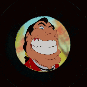 a cartoon drawing of a man with a huge smile on his face