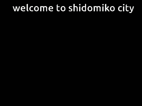 a welcome to shidomiko city sign with a picture of a girl