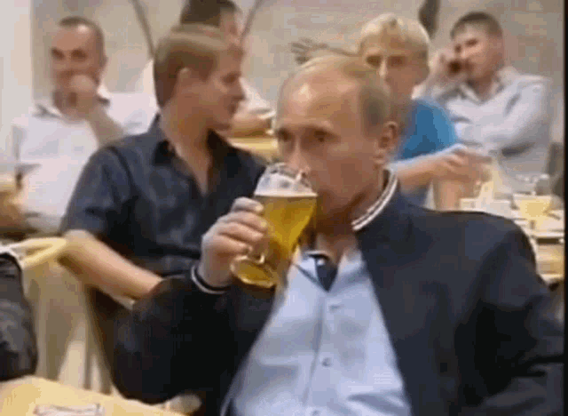 Putin Drinking Putin Chill GIF - Putin Drinking Putin Drink Putin Chill GIFs