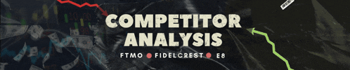 a poster that says competitor analysis on it with a graph in the background