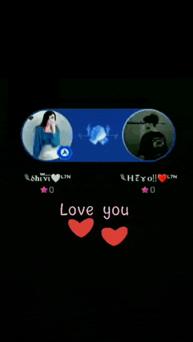 a picture of a girl and a picture of a man with the words love you