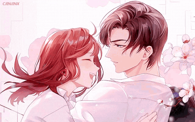 a man is holding a woman in his arms and the word canjinx is on the bottom of the image