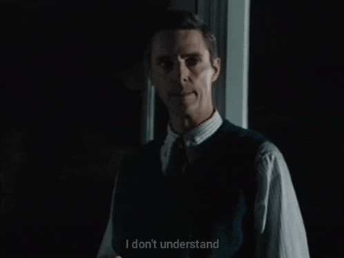 a man in a vest and tie says " i don t understand "