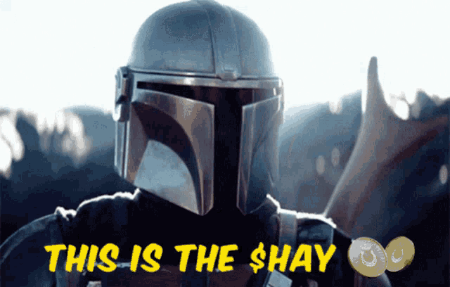 a man in a helmet with the words this is the shay on the bottom