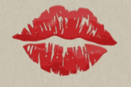 a picture of red lips with the words " good morning " below it