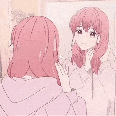 a girl with red hair and a star on her forehead