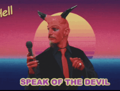 Devil Karaoke GIF - Devil Karaoke Speak Of The Devil GIFs