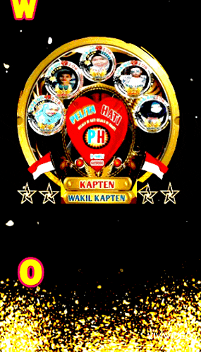 a circle with a heart in the center that says ' hati '