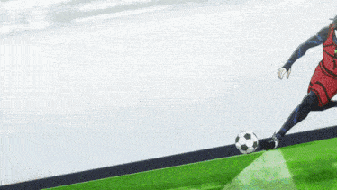 a soccer player with the number 1 on his jersey kicks a soccer ball