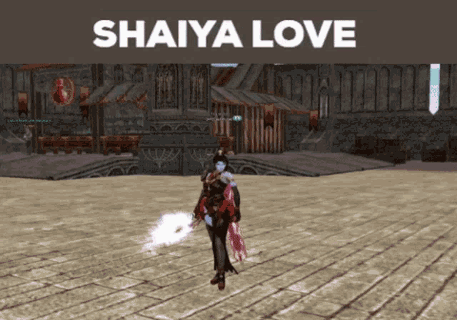 a screenshot of a video game with the words shaiya love on top