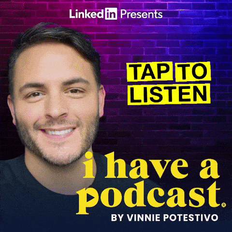 a man is on the cover of a podcast called tap to listen i have a podcast