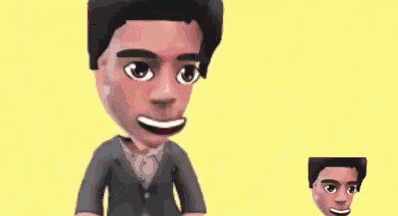 a cartoon of a man laughing with the word haha in red letters behind him