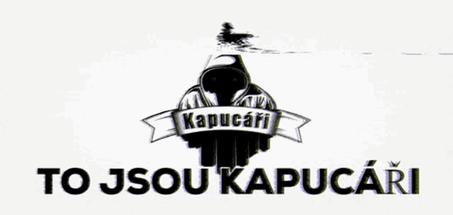 a black and white logo for kapucari shows a man holding a gun