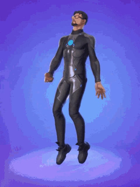a person is doing a handstand in the air with a purple background