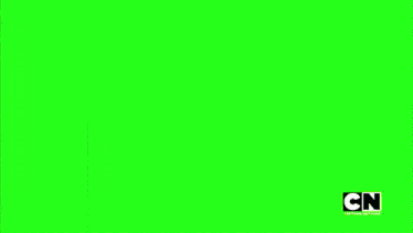 a green screen with a cartoon network logo on it