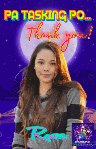 a poster with a woman and the words thank you on it