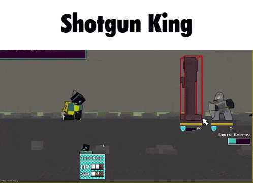 a screenshot of a video game with the name shotgun king on it
