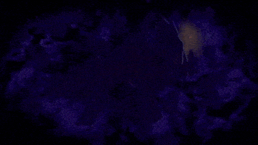 a purple cloth is draped over a dark background