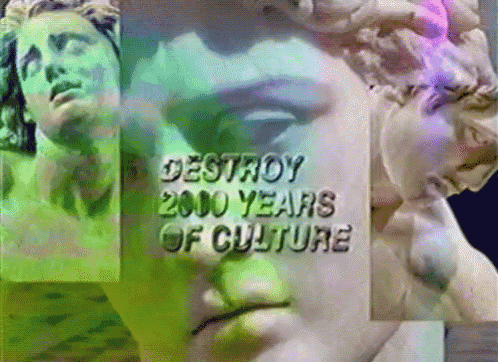 a collage of images with the words destroy 2000 years of culture on the bottom