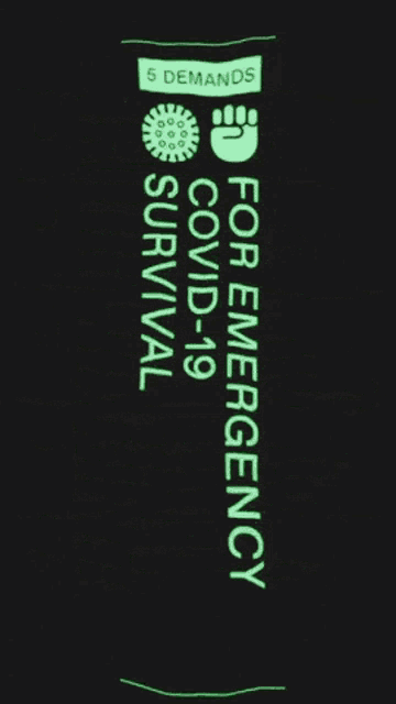 a glow in the dark poster with 5 demands